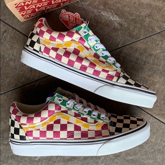 VANS OLD SKOOL GLITTER CHECK MultiTrWht WMNS - Picture 5 of 16